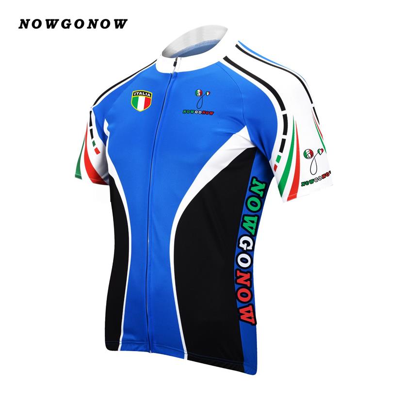 Tour 2017 Cycling Jersey Men Blue Italy Pro Team Klädcykel slitage Nowgonow Tops Road Racing Mountain Triathlon Summer Maillot CI2817