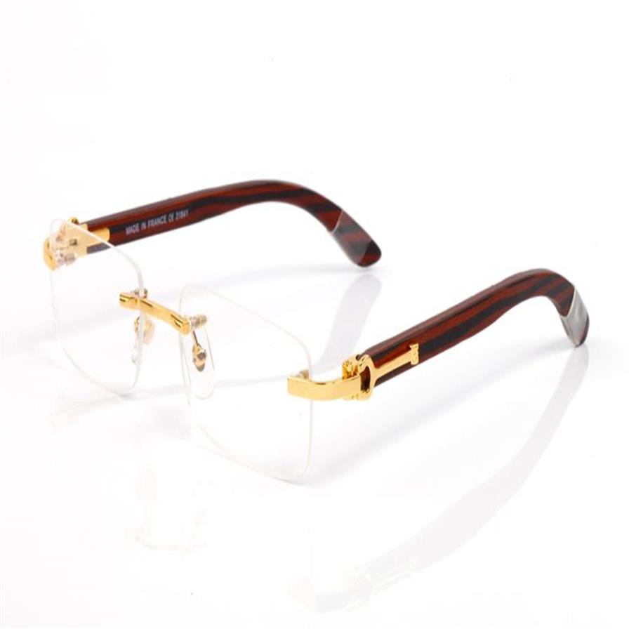 Mode weiße Büffelhornbrille Neue Männer Sonnenbrille Optische Brille Holz Rahmen weiß natürliche Büffelhorn Sonnenbrille f308i