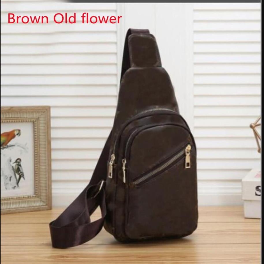 High quality Brown floral Print handmade fashion Waist Bags men sling bag cross body messenger outdoor women pack chest172p