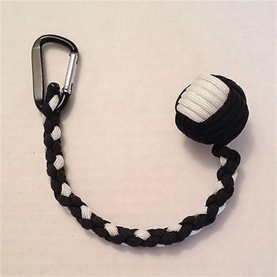 Monkey Fist sleutelhanger 1 Steel Ball Self Defense 550 paracord sleutelhanger Handgemaakt in China317K