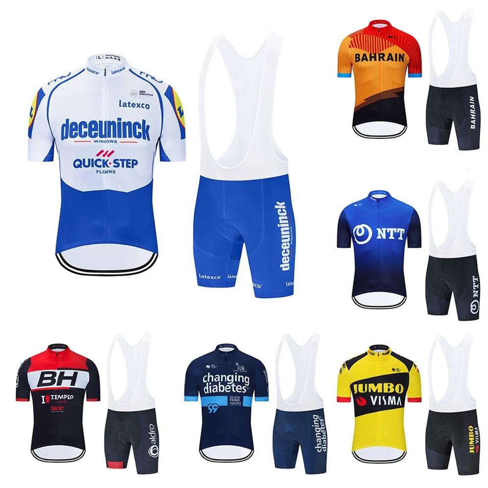 Squadra 2021 Mens Cycling Jersey Set Estate Mountain Bike Abbigliamento Pro Bicicletta Cycling Jersey Abbigliamento sportivo Suit Maillot Ropa Ciclismo238V