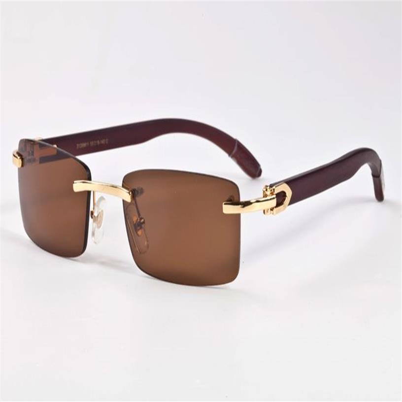 Lunettes de soleil pour femmes vintage polarisées de luxe Buffalo Buffle de soleil Brand Designer sans lunettes rétro polarisées sans flèche avec Box272C