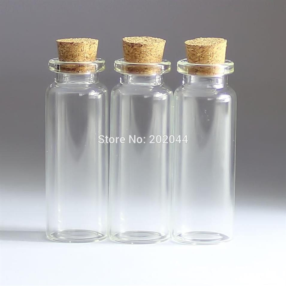 Garrafas de vidro de vidro de 100 ml de 100 ml de 100 ml de frascos com rolhas de cortiça decorativa de mina de garrafa líquida de garrafa líquida decorativa 292J