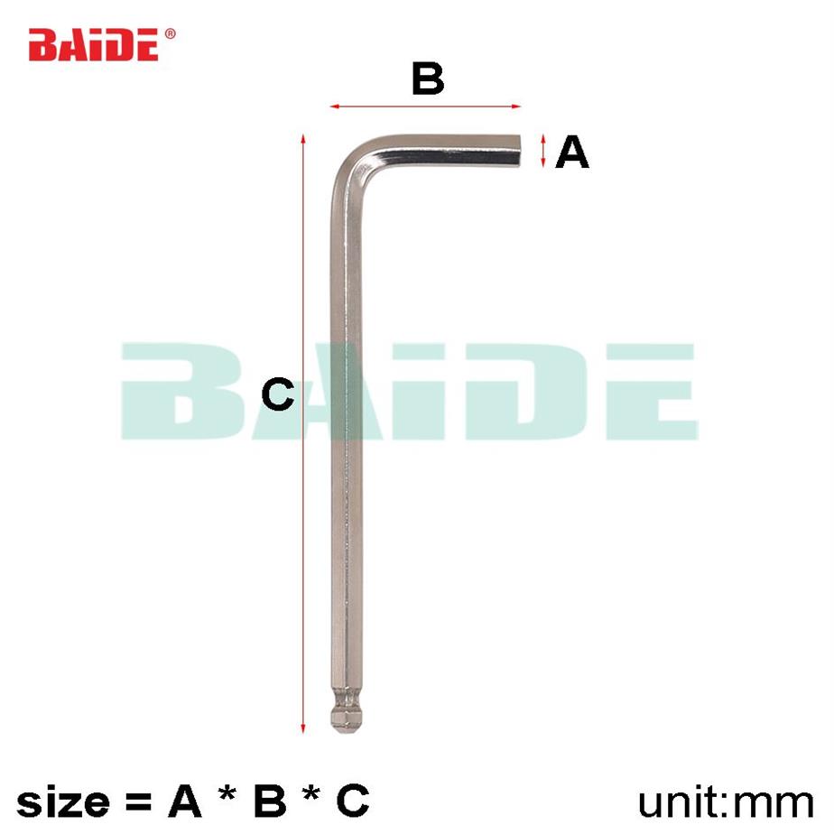 1 5 2 2 5 3 4 5 6 mm Chiave a brugola esagonale con punta a sfera a forma di L bulloni a testa esagonale Accessori riparazione bici da bicicletta 1000 pezzi lotto319g