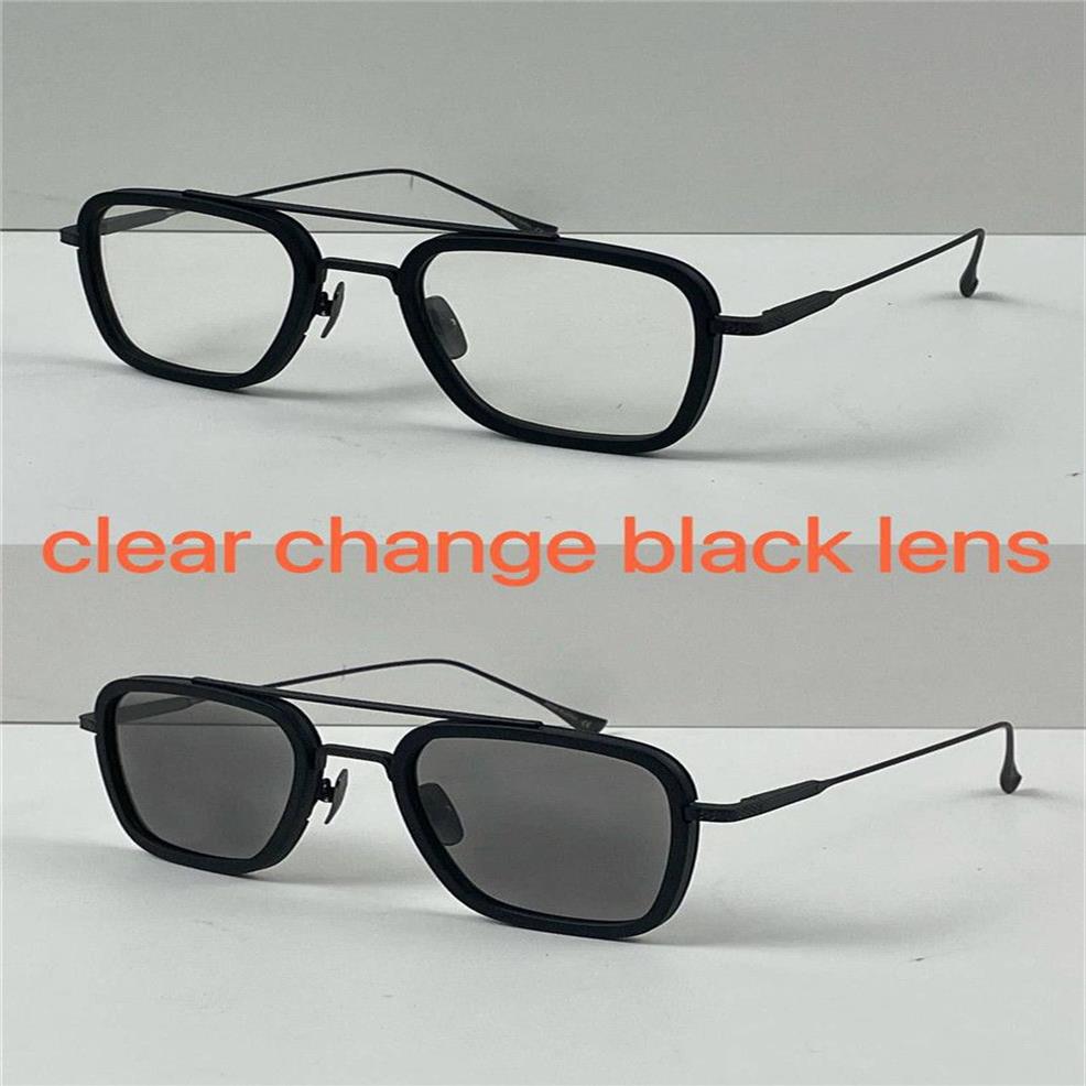 Pochromic Sun Gözlükleri Lens Renkleri Güneş Işığında Değiştirildi Crystal Clear'dan Karanlık Tasarım 006 Kare Çerçeveler Vintage Popular Style226J