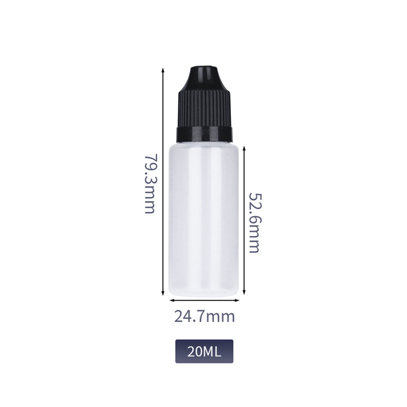 16 types de bouteilles de stockage vides à pointe d'aiguille, pratiques à remplir d'huile, conteneurs en plastique, bouteille d'arôme, bouteilles de colophane 5 ml, 10 ml, 15 ml, 20 ml, 50 ml, 100 ml, 120 ml