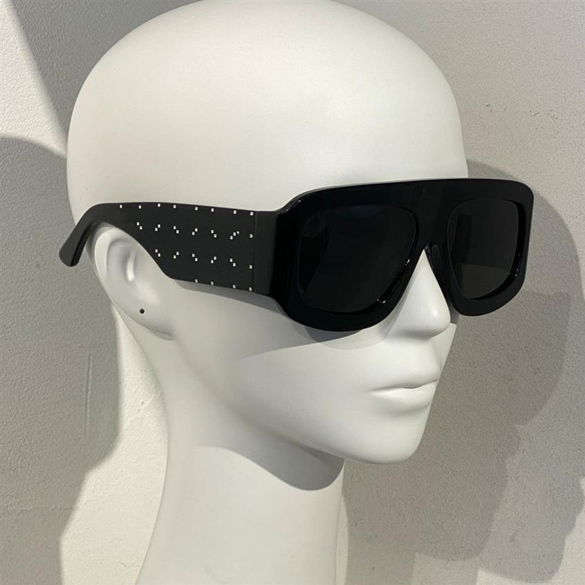 Lunettes de soleil surdimensionnées Lenses gris noir Pilot Sénots Occhiali da Sole Unisexe Fashion Sunglasses Lunettes Eyewear Accessoires UV400 ProtectI317V