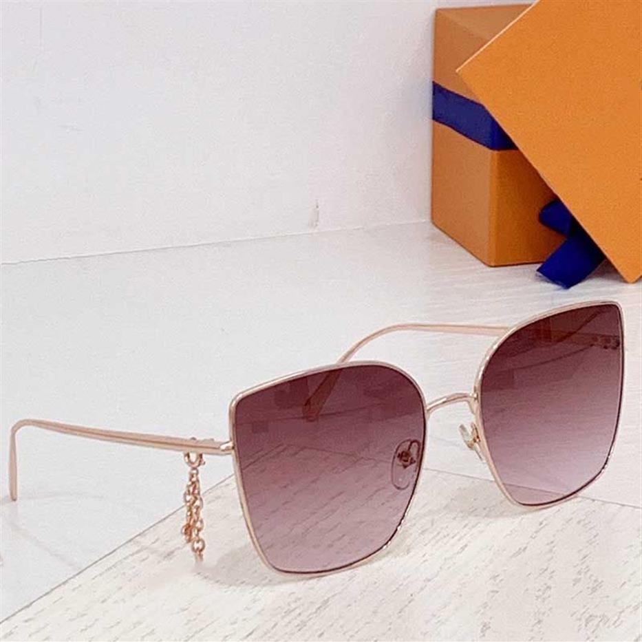 Luxury merk vrouwen oversized zonnebril Z1725 glamour kat oogframe gradiënt lens lichtgewicht metalen tempel afneembare charme zomer255v