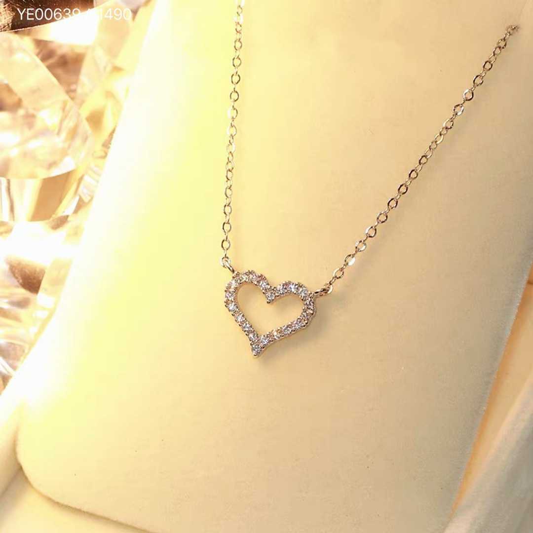 2024 디자이너 Guli New S925 Silver T Home Love Hollow Collar Chain Sweet Fashion Necklace 00639