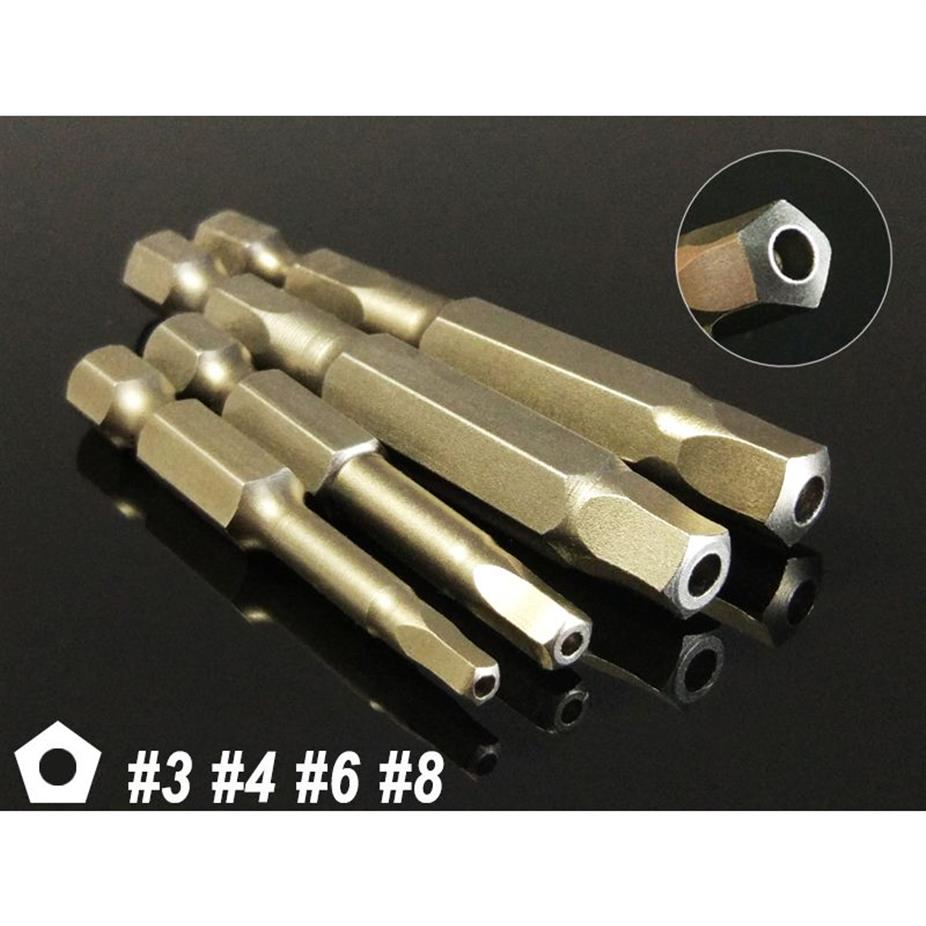 Set Pentagon Screwdriver Drill Bits Share Bicycle Security Bits 1 4 Hex Shank S2 DIY Hand Tool Sets Y200321243O