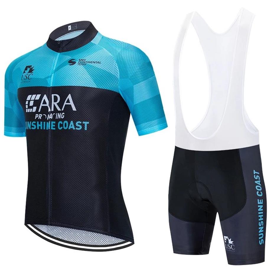 2022 팀 선샤인 듀스트 사이클링 저지 자전거 바지 세트 19D ROPA MENS 여름 Quick Dry Pro Bicycling Shirts Short Maillot Culotte W2898