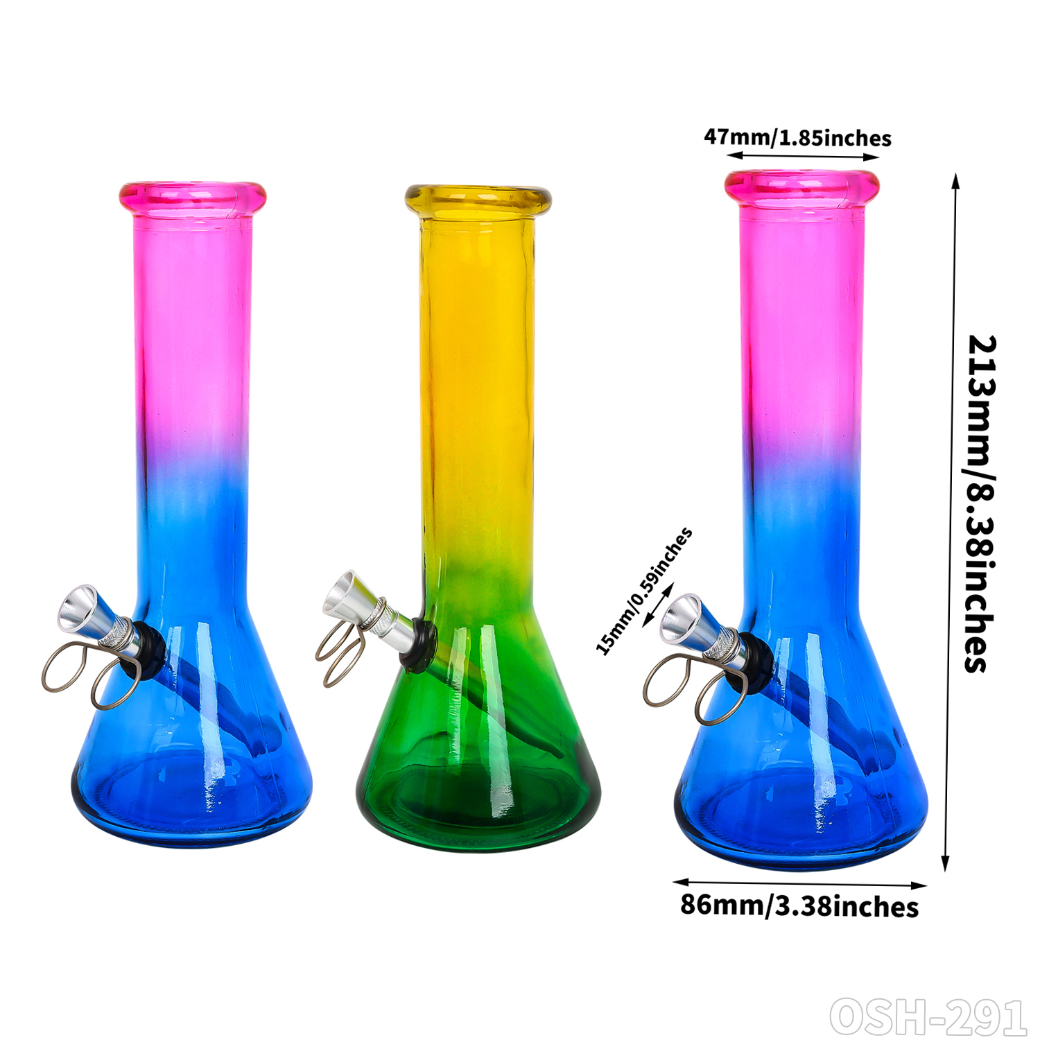 Glass Bong Hookah Dabber Rigs Stemless Tubes with Twin Matrix Percolates Water Pipe Joint Smoking Accessories