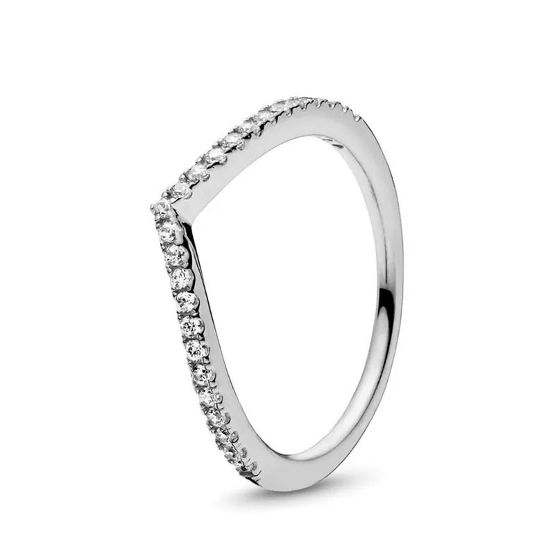 T GG 925 Sterling Silber Ringe für Frauen Original Tiara Herz Knochen Verlobung Rose Gold Hochzeit Stapelring Kristalle Schmuck