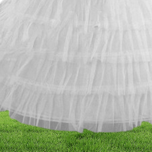 6 cerceaux en acier avec du jupon de tulle gonflé glisse de jupte de jupe pour robe de mariée