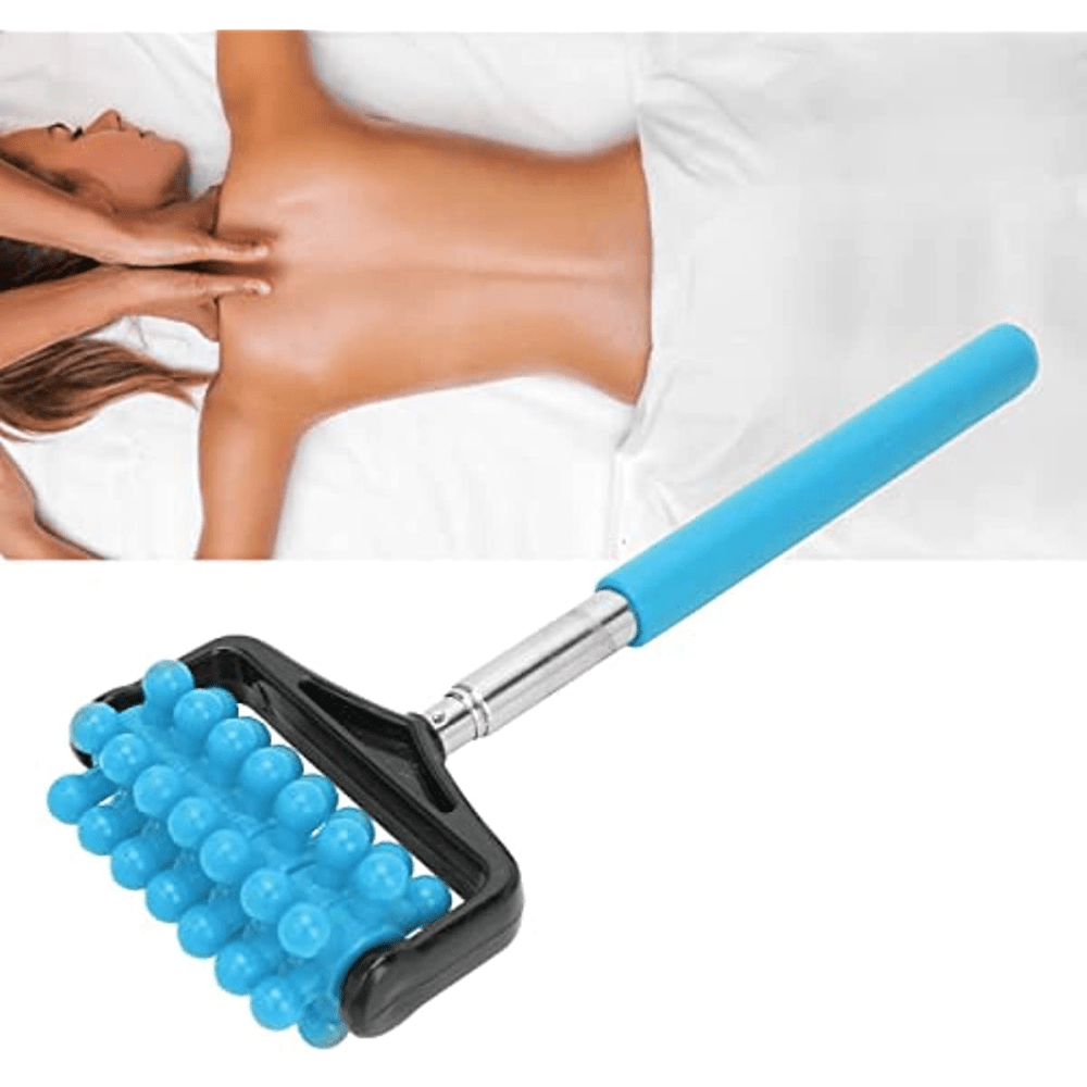 Palo de masaje de Yoga para hombres y mujeres, herramienta de masaje corporal Granular, rodillo telescópico para el hogar, cuello, pierna, espalda y cuerpo