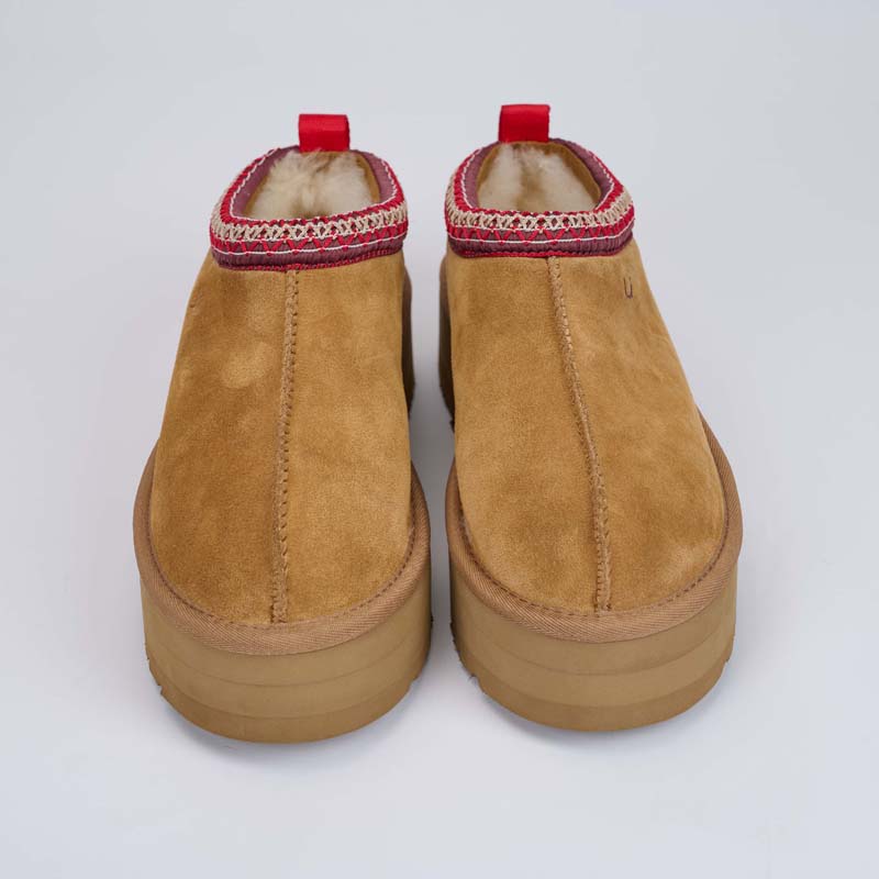 Tazz slippers Tasman platform boot Australia snow boots Designer women ankle booties ultra mini mustard seed chestnut fur slides sheepskin mens womens winter shoes