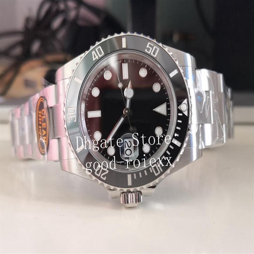 Relógio à prova d'água de 41 mm Men Clean Cal 3235 Relógios CF Automático 3230 Movimento Black Green Cerâmica ETA Men 904L Aço Dive Pow251k