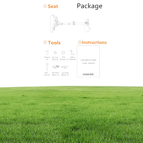 Assento original para ninebot série f kickscooter f40 scooter elétrico inteligente altura ajustável shockabsorb sela assento dobrável2035717