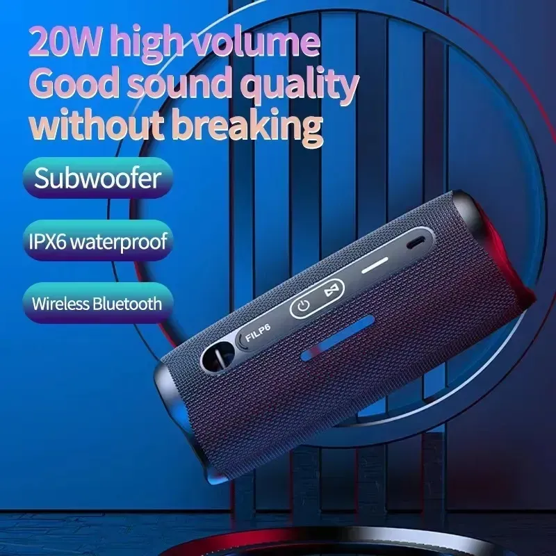 Haut-parleurs Flip 6 haut-parleur Bluetooth sans fil mini portable IPX7 imperméable en plein air stéréo basse musique