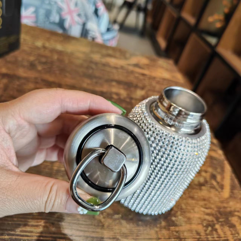 Tazze di diamanti full unisex in acciaio inossidabile pancia thermos tazza grassa diamante sportiva portatile coppa regalo studenti