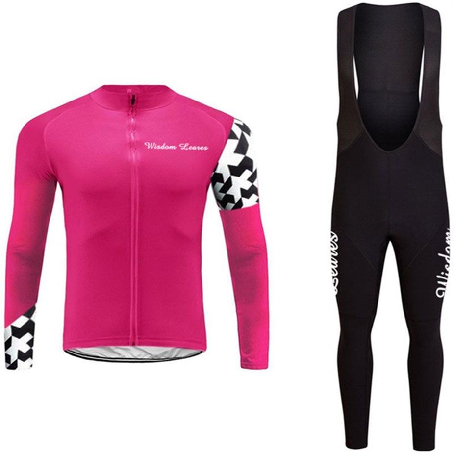 Visdom lämnar unisex cykling tröja set ropa ciclismo maillot cool cykeltröja uppsättningar andningsbara MTB -kläder 2020 Ny Autumn234x