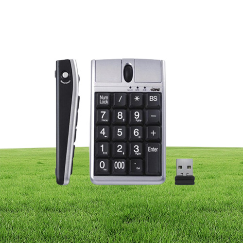 Combo tastiera e mouse Ione 24G Wireless Bluetooth 19 Tastierino numerico con rotella di scorrimento immissione rapida dati USB mause8468550