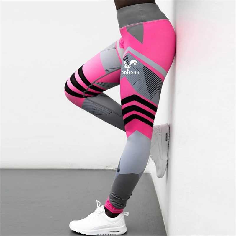 Yoga Outfit Hddhdhh Stampa marca Elementi geometrici Pants Yoga Pants Fitness Leggings Pantaloni sportivi ad alta vita Leggingsl231221
