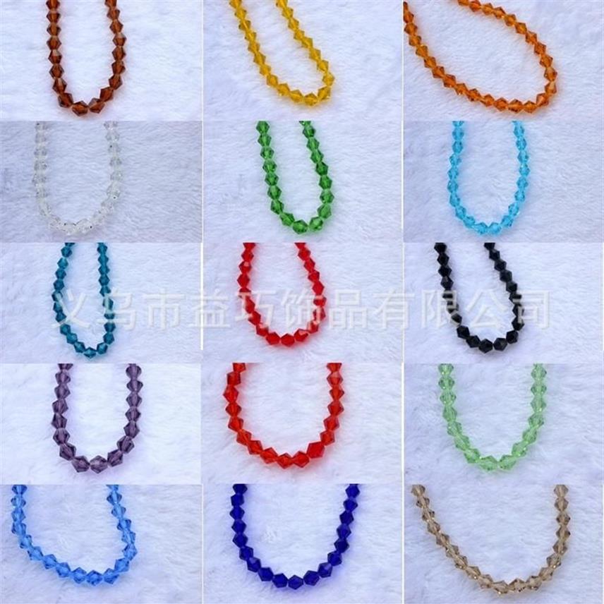 Pcs Perles DIY 4mm Facettes Bicone Perles de Verre Cristal Graines 15 Multicolore Assortiment Bijoux Pochettes Bags206Z