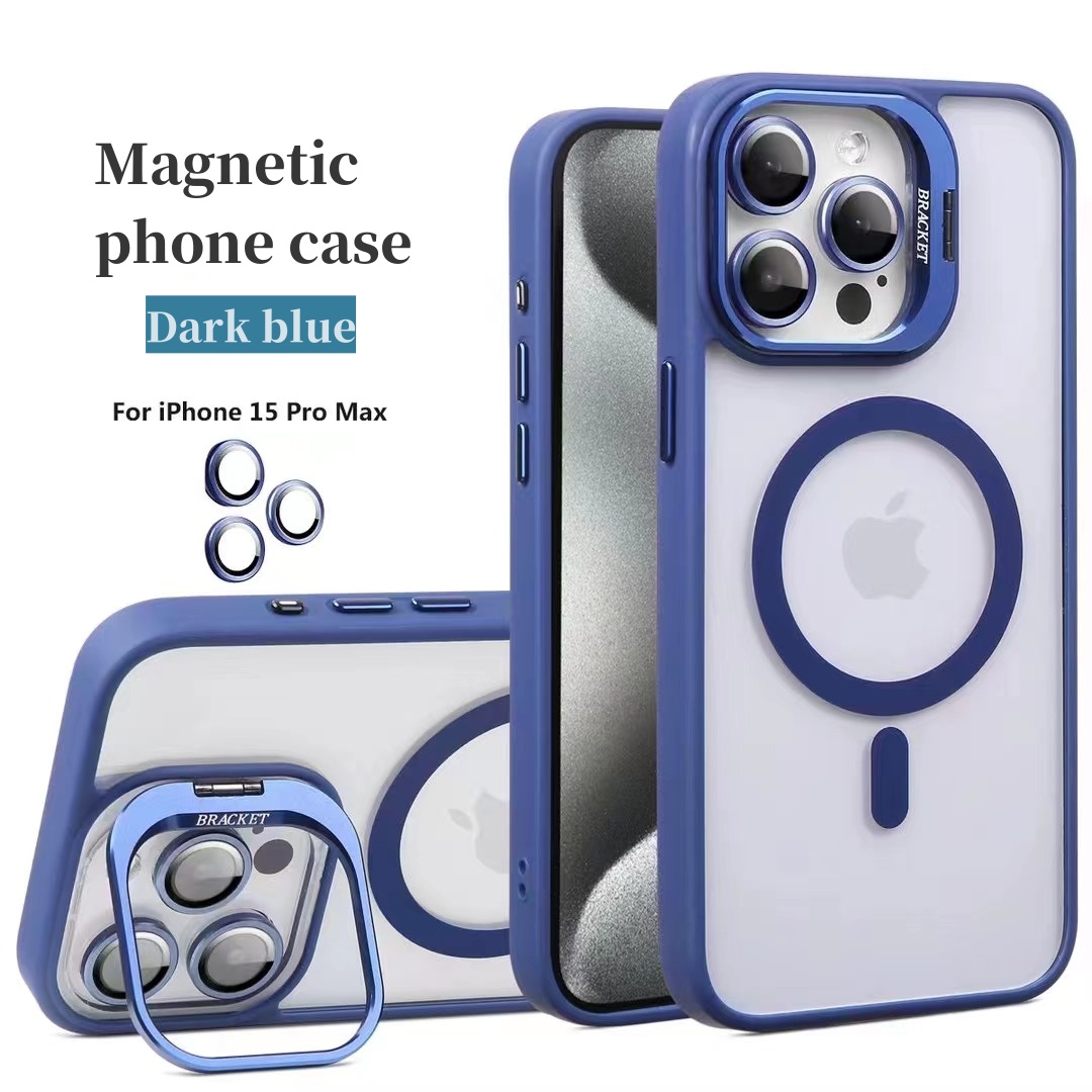 High Quality Magnetic Shockproof Phone Case With Camera Film for iPhone 15 14 13 12 11 Pro Max Cases With OPP Bag