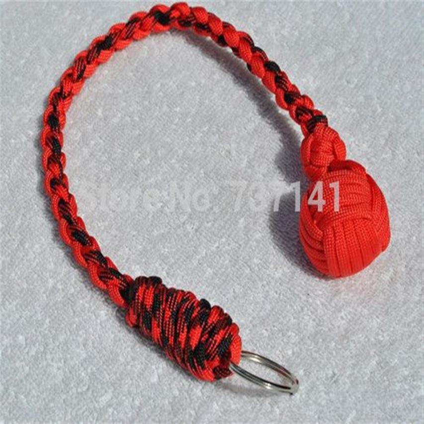 PARACORD MONKEY FIST Keechchain 1 Sfera in acciaio L'autodifesa è realizzata a mano in China260G