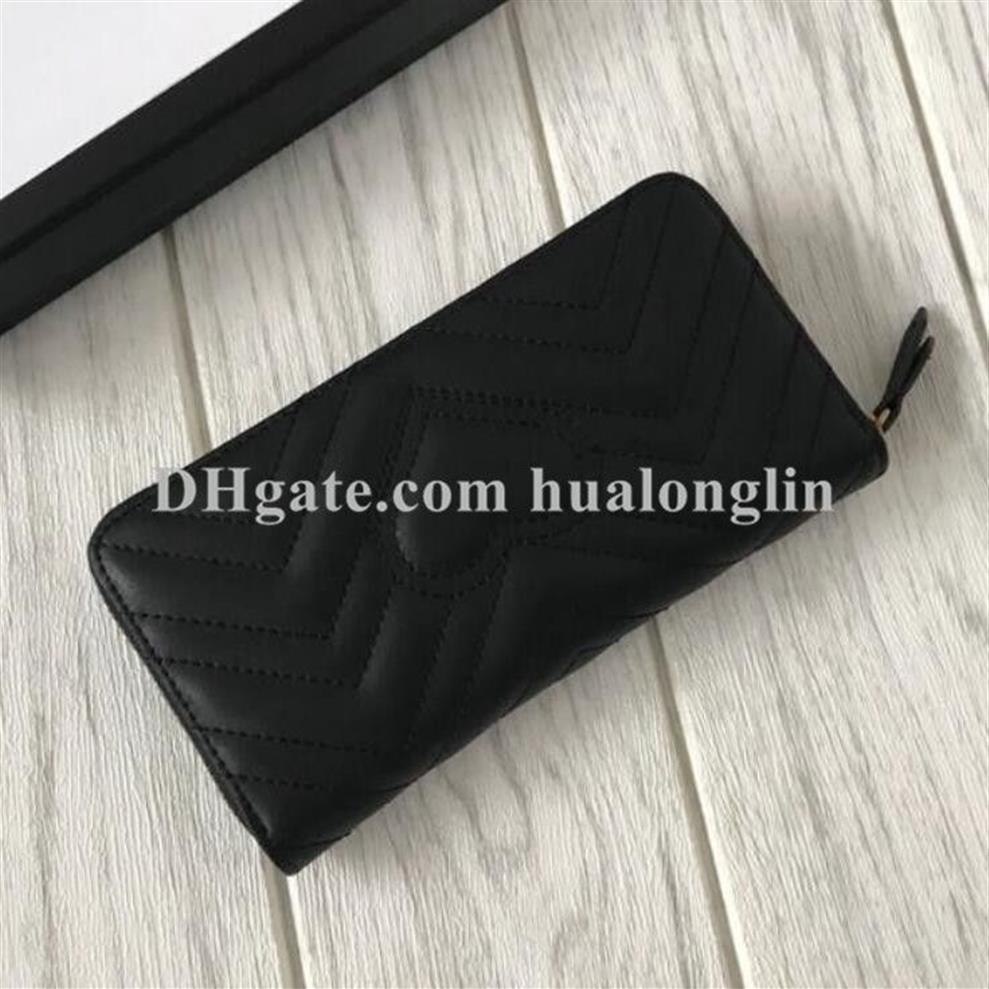 Women wallet purse genuine leather original box zipper fashion high quality whole discount2356