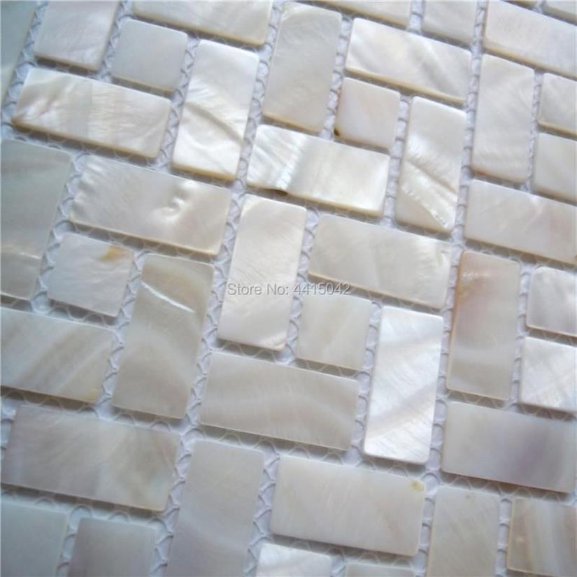 Fonds d'écran Natural Mother of Pearl Mosaic Tile for Home Decoration Backselash and Room Wall 1 Metter AL1042898