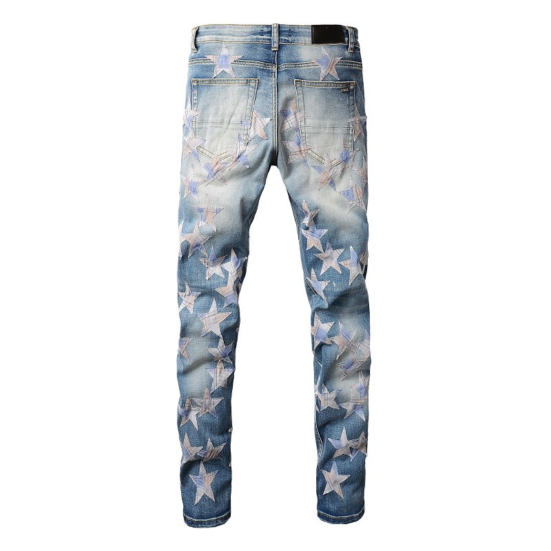 Designerjeans Herren Denim Stickhosen Mode Löcher Hosen US-Größe 28-40 Hip Hop Distressed Reißverschluss Hosen für männliche Hose aus der Straße Bein