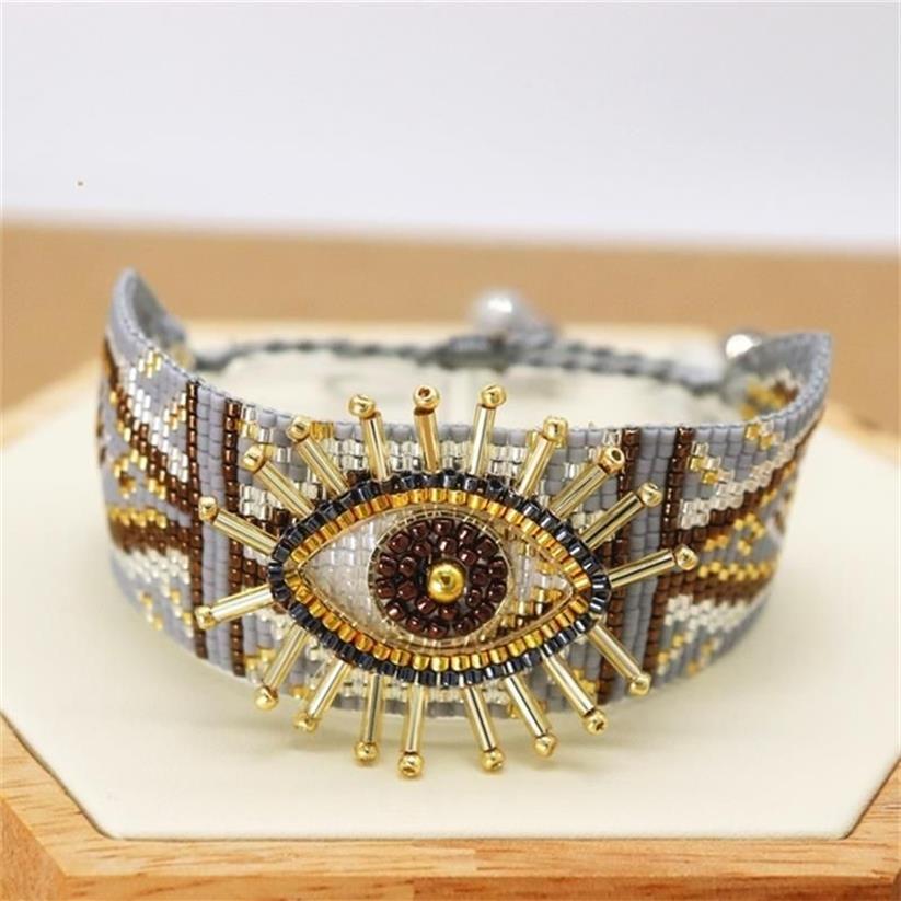 Zhongvi Miyuki Armband Voor Vrouwen Turkse Lucky Evil Eye Armbanden Pulseras Mujer 2021 Femme Sieraden Vrouw Handgemaakte Loom Beads265q