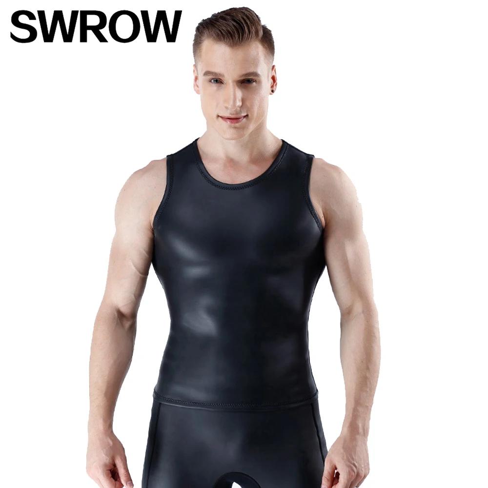 Vestir novo 1.5mm homens colete de mergulho quente mergulho natação cr + super elástico luz couro mergulho terno mergulho surf sem mangas colete
