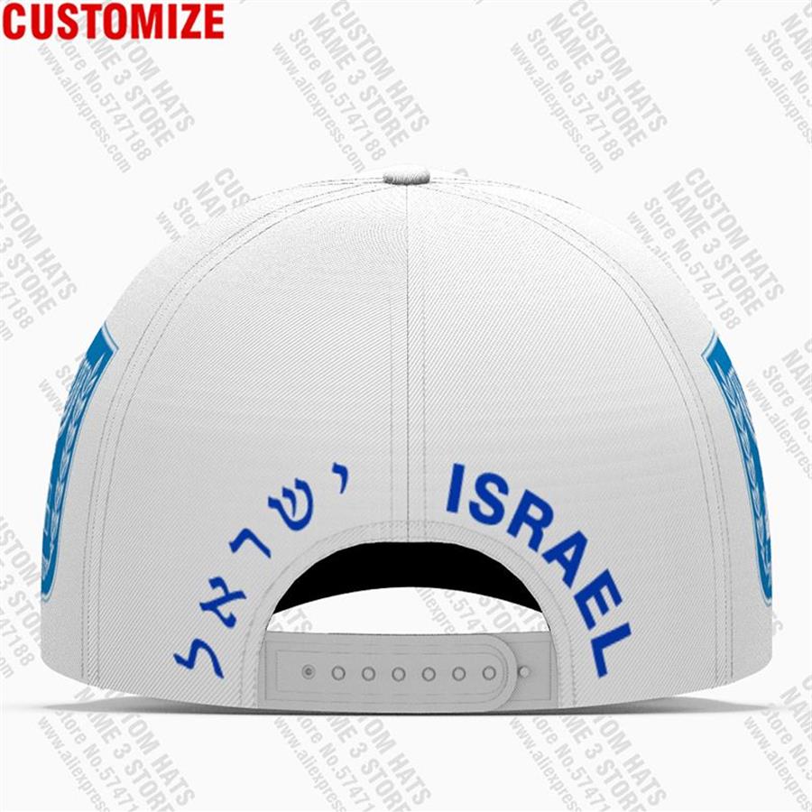 Ballkappen Israel Baseballkappe 3D Maßgeschneiderte Name Team Il Hut Isr Land Reise Arabische Nation Judentum Hebräisch Arabische Flagge Headg1822