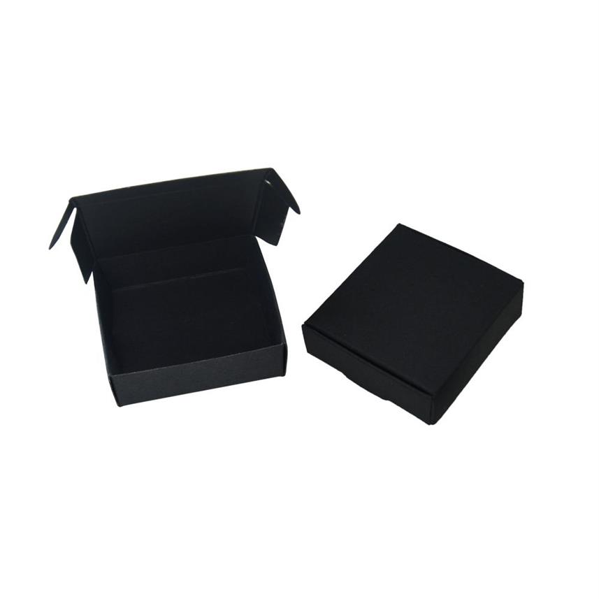 6 5 6 2CM 50st. Black Black Gift Carton Kraft Paper Box Wedding Party Candy Box Party Gynnar Soap Storage Boxes Jewelry Package Box285b