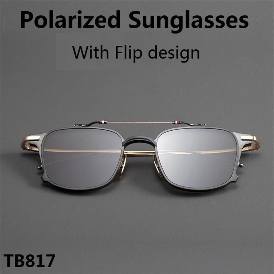 Gafas de sol Thom Brand Women Flip Flip Clip Miopía Polarizado Gacias Sun Hombres Prescripciones anteojos Originales Clamshellsung2474