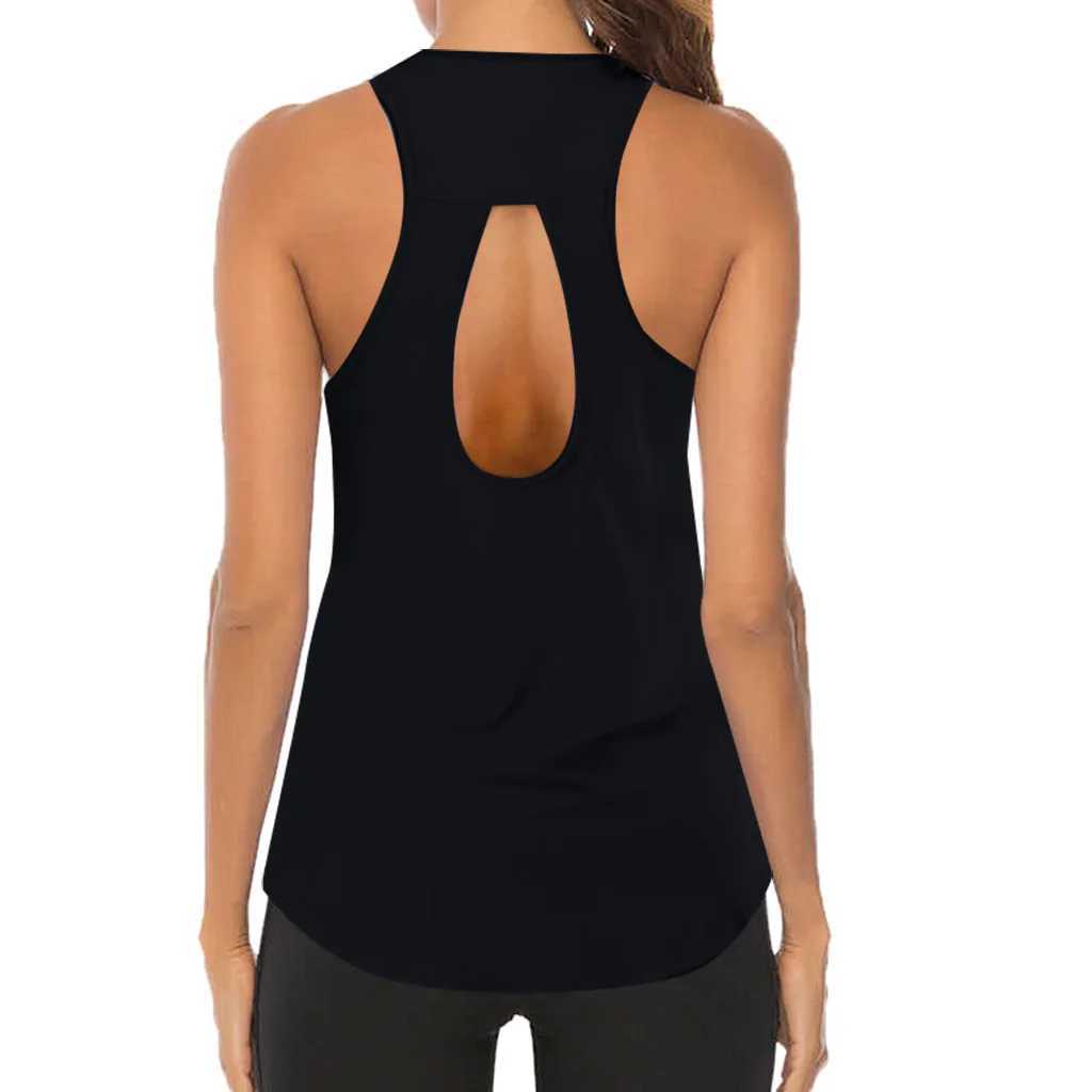 Tenue de yoga Femme Yoga Tops Loose Verbe sport mince Viete respirante T-shirt sans manches Gym Fitness Running Shirts Girls Sexy Tank Topsl231221