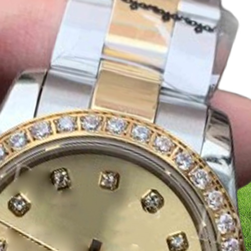 13 Styles högkvalitativa 2 -ton guldpresident strap diamant bezel kvinnor rostfritt klockor automatisk mekanisk klocka 313549953