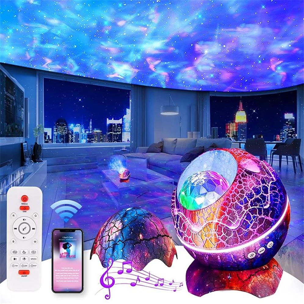 USB Star Galaxy Projector Light с Bluetooth -дистанционным управлением ночной лампой для детской комнаты для вечеринки для живой игровой комнаты Decor175t