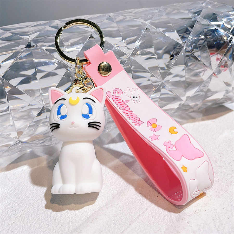 Cartoon Figure Pendant Accessories Soft PVC Sailor Moon Anime Keychain