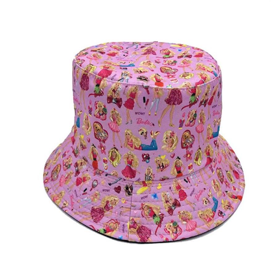 Big Girls Letter Bordado Hats Adolescentes Crianças Barbie Fisherman Hat Summer Crianças Chapéus de Proteção da praia Visor Cap ajuste 5-16 anos290p