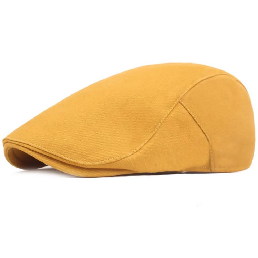 HT3100 BERET MEN Kvinnor Cap Vintage Artist målare Hat Solid Plain Justerad baskar Retro Cotton Hat Newsboy Ivy Flat294T