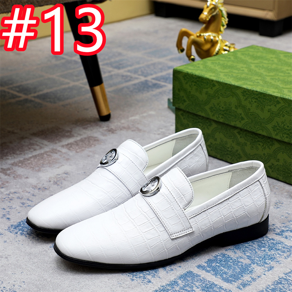 30Style Luxury Men Leather Shoes Formal Designer Dress Shoes for Male Plus Size 45 Party Wedding Office Work Shoes Slip on Business Casual Oxfords Big Size 45