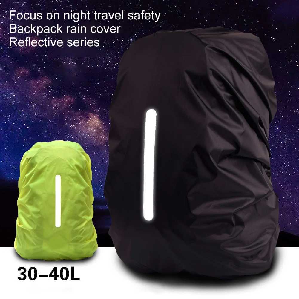 Sagni da esterno Night Walking Safety Riflettente Ripertura da retro campeggio esterno escursionismo alpinismo Backpack Cappellino pioggia impermeabile Coverl231222