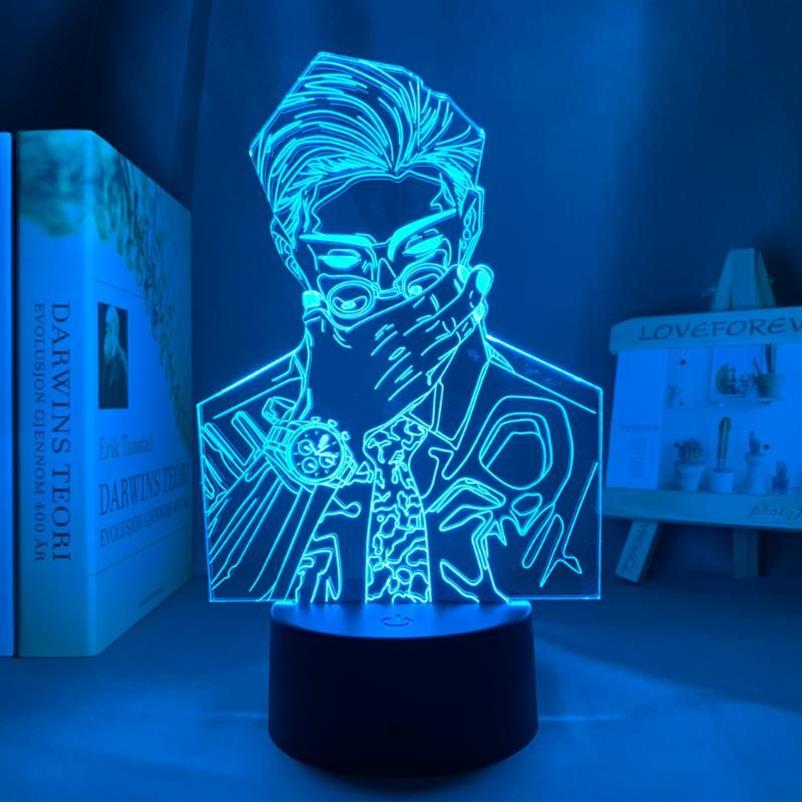 Nocne światła anime lampa Kento Nanami Light Jujutsu Kaisen Led na urodzinowy prezent Nightlight204e