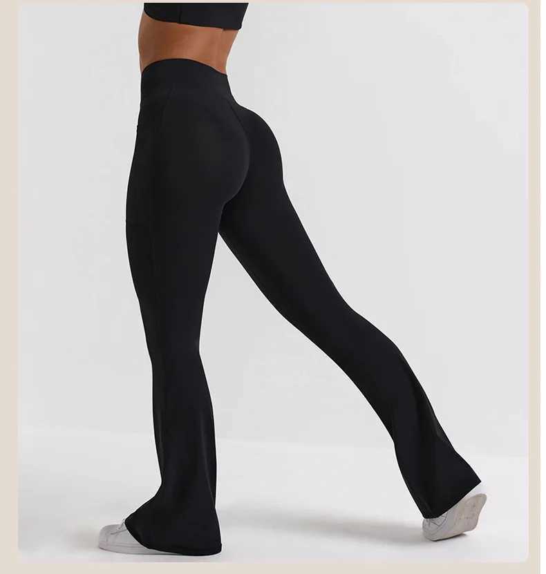 Conuje de yoga pantalones de yoga de cintura alta con elevación de cadera y contracción abdominal pantalones de micro bengalas para correr en forma de estado físico y deportes nuevos tracelel231221