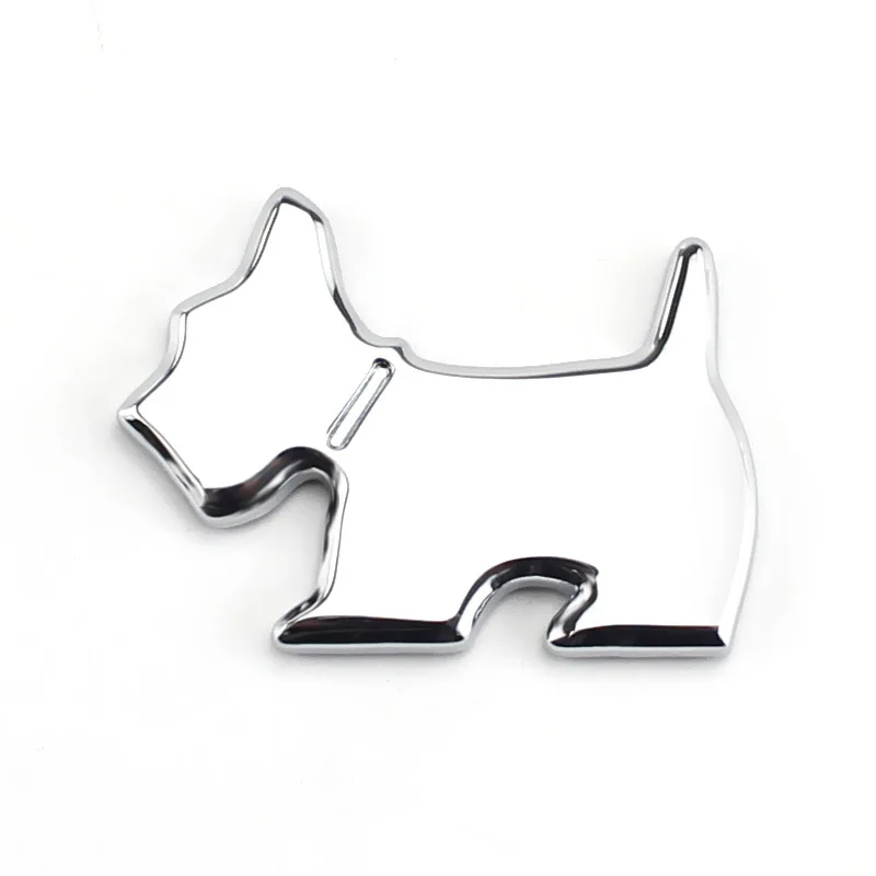 Silver 6/10/12 tum bil Personlig bilklistermärke Söt husdjur Cat Pet Dog Bat Car Logo Cartoon Animation Metal Car Sticker Body Sticker Tail Label