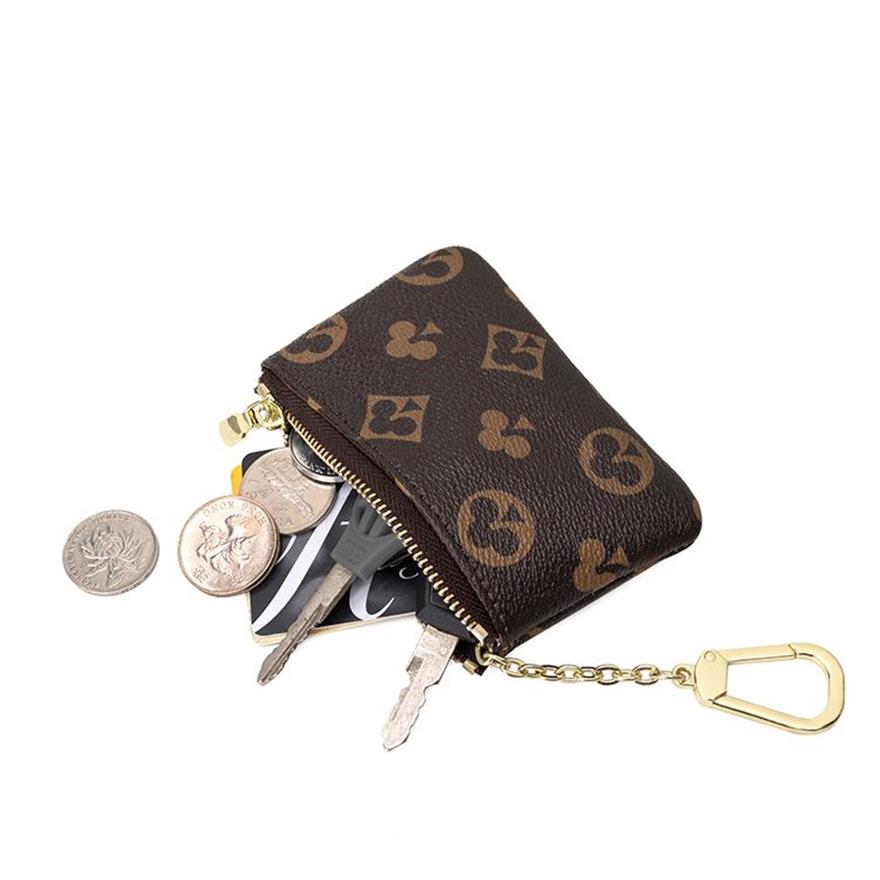 Mini portefeuille classique Brand Designer Designer Coin Purse Purse en cuir sac en cuir unisexe Sac en cuir Keychian Purse et portefeuille LJ2191R